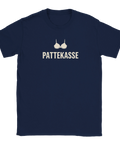 Mörkblå t-shirt med en absurd och lekfull illustration av underkläder