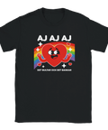 Retro illustration av ett bultande hjärta med regnbåge – grafisk t-shirt