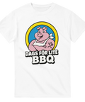 Vit t-shirt med färgglatt motiv för grillmästare och sommarens grillfester