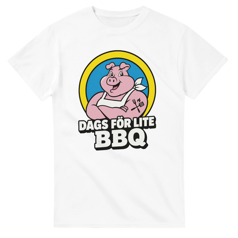 Vit t-shirt med färgglatt motiv för grillmästare och sommarens grillfester