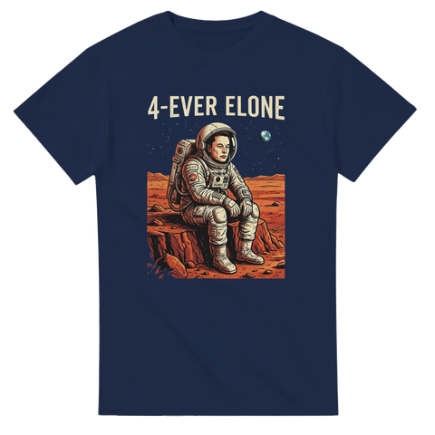 Grafiskt tryck av en ensam astronaut på den röda planeten – rymd t-shirt