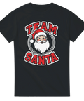 Retro jultomte i cirkel med texten Team Santa – grafisk t-shirt