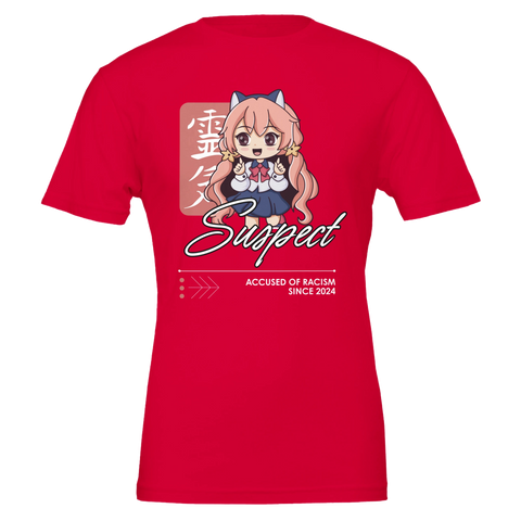 Suspekt textdesign svart t-shirt premium herr