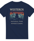 Vintage National Park-design med Westeros-tema och korpar – grafisk t-shirt