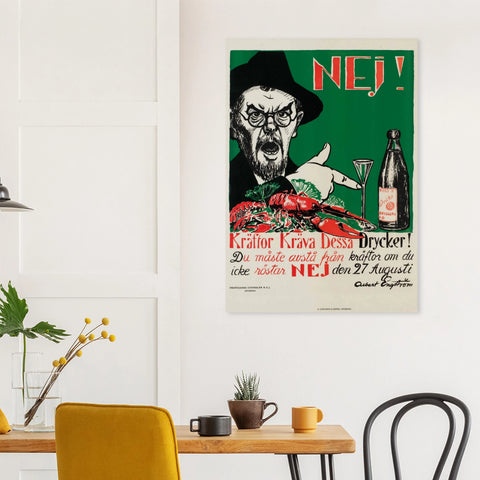 Kräftor kräva dessa drycker - Ikonisk poster för kräftskiva och bar