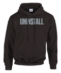 Mörkbrun hoodie med grafisk textdesign för gamers med attityd