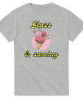 Glass och samlag illustration rolig t-shirt herr