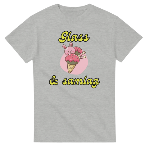 Glass och samlag illustration rolig t-shirt herr