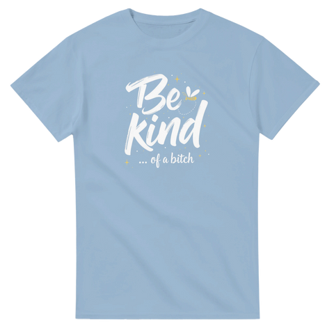 Kaxig t-shirt med bi-tryck och textbaserad design – ljusblå t-shirt med attityd