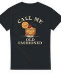 T-shirt med drinkglas och texten "Call Me Old Fashioned"