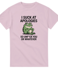 Illustration av en tjurig grön groda med armarna i kors – grafisk t-shirt