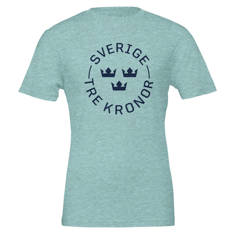 Sverige Tre Kronor design t-shirt herr blå