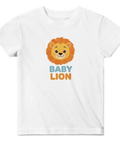Grafiskt motiv med ett sött lejon och texten Baby Lion
