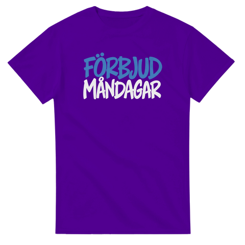 Produktbild 2 av rolig t-shirt med texten Förbjud måndagar