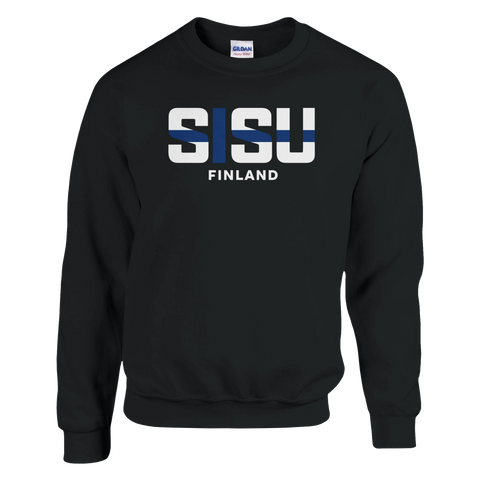 Tröja med tryck Sisu Finland – suomi sweatshirt med tydlig typografi