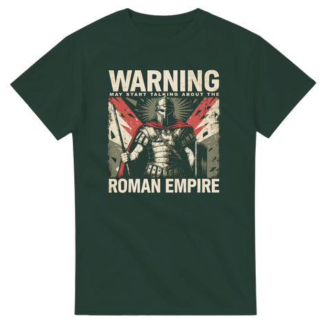 Illustration av romersk krigare med spjut – historisk t-shirt i vintage-stil