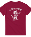 Mörk humoristisk illustration av beväpnad kattunge – grafisk t-shirt med text