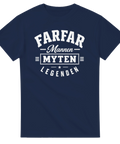 Klassiskt emblem-tryck till farfar på en marinblå t-shirt