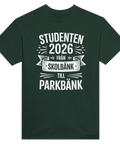 Skämtsam studentdesign med banderoll och stjärnor – grafisk illustration