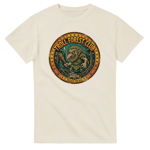 Klassiskt sagotroll i cirkelformat tryck med nordisk estetik – grafisk t-shirt