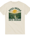 Minimalistisk naturillustration i nationalpark-stil – retro t-shirt med tryck