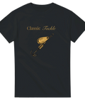 T-shirt Original i svart med guldfärgat skeddrag och texten "Classic Tackle".