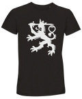 Suomen Leijona motiv med svärd och krona – grafisk t-shirt i svart