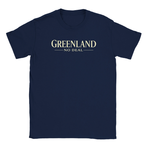 Mörkblå t-shirt med ironiskt budskap om geopolitiska affärer