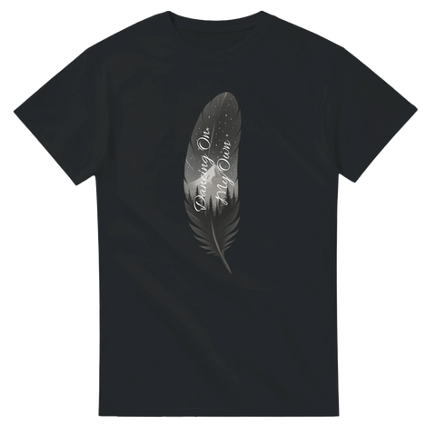 Dansande silhuett med texten "Dancing on my own" t-shirt dam