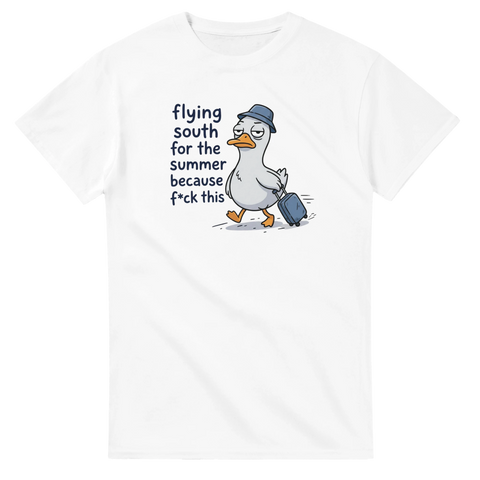 Grafiskt tryck av flyttfågel som ger upp – t-shirt med attityd