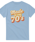 Ljusblå t-shirt med klassiskt Made in the 70s tryck i retrostil