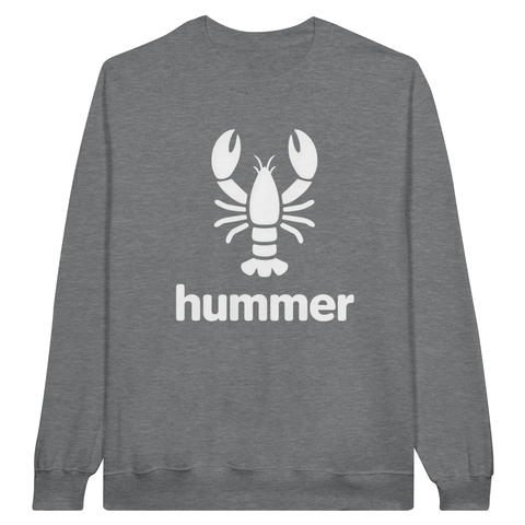 Humoristiskt tryck av en hummer i vit grafik – sweatshirt med attityd