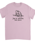Satirisk t-shirt med grodmotiv och humoristiskt citat om utbrändhet