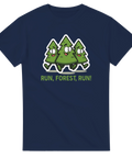 Tre glada granar på språng – humor t-shirt med naturtema