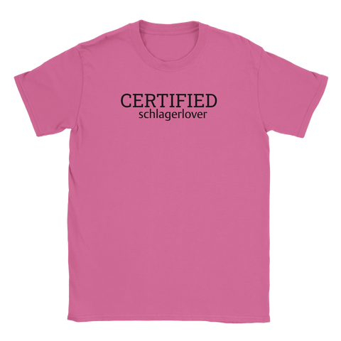 Mello t-shirt med Certified Schlagerlover-tryck – perfekt för Melodifestivalen 2026