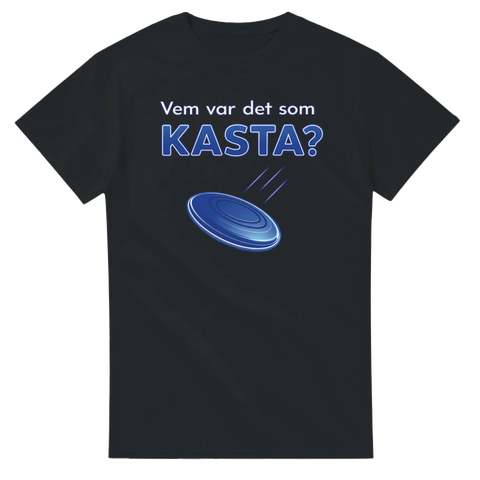 rolig t-shirt Skogsturken svart tröja med frisbee och text