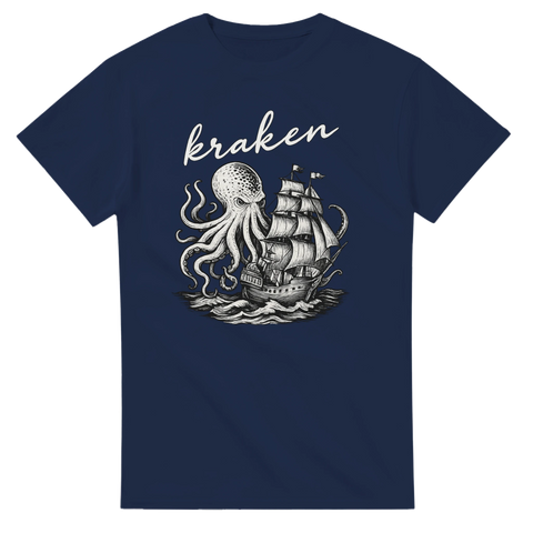 Kraken t-shirt med bläckfisklikt havsmonster