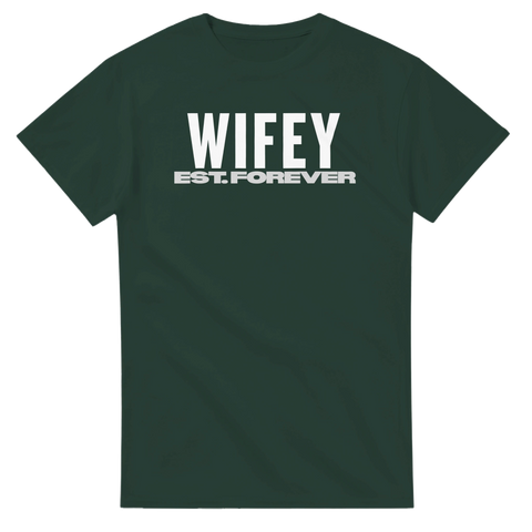 Wifey" textdesign vit t-shirt dam