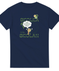 rolig t-shirt Skolka från skolan mörkblå med grafiskt tryck