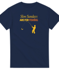 humor t-shirt fiske Sundays for Fishing avslappnad stil