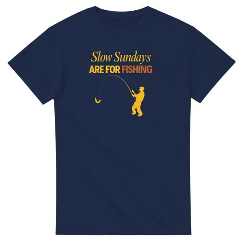 humor t-shirt fiske Sundays for Fishing avslappnad stil