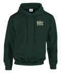 Mörkgrön hoodie med grafiskt tryck inspirerat av klassisk pubkultur