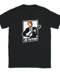 Svart t-shirt med grafiskt motiv föreställande Ed Sheeran i kostym