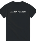 Minimalistiskt citat-tryck Jämna Plågor på svart t-shirt för realister
