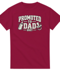 T-shirt med texten Promoted to Dad 2027, napp och nappflaska