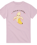 Gullig banan med hjärtan och texten I find you a-peeling – rosa t-shirt