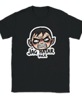 T-shirt med uppkäftig seriefigur och textdesign för socialt överstimulerade