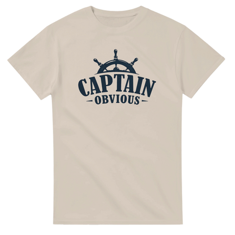 Klassiskt nautiskt tryck med ironisk text för en personlig stil – t-shirt