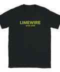 Svart t-shirt med nostalgiskt Limewire-tryck i limegrönt