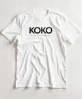 Koko fågel illustration vit t-shirt dam